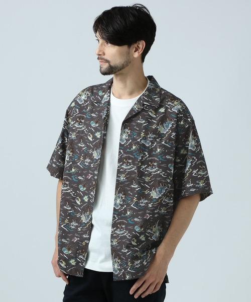 BAYFLOW(ベイフロー)の「【Peach×BAYFLOW】ガラシャツ(シャツ/ブラウス・メンズ・ブルー/チャコール・LARGE/MEDIUM)」の2枚目の写真