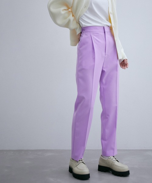 ADAM ET ROPE'（アダムエロペ）の「【サステナブル】スリムスラックス（スラックス・レディース・ブラック/クリーム/ラベンダー/グレー・38/36/34）」の21枚目の写真