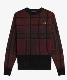 フレッドペリー　Tartan Panel Jumper 長袖ニット FRED PERRY（フレッドペリー）の「Tartan Panel Jumper（ニット