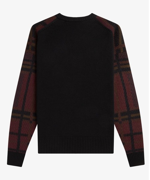フレッドペリー　Tartan Panel Jumper 長袖ニット FRED PERRY（フレッドペリー）の「Tartan Panel Jumper（ニット