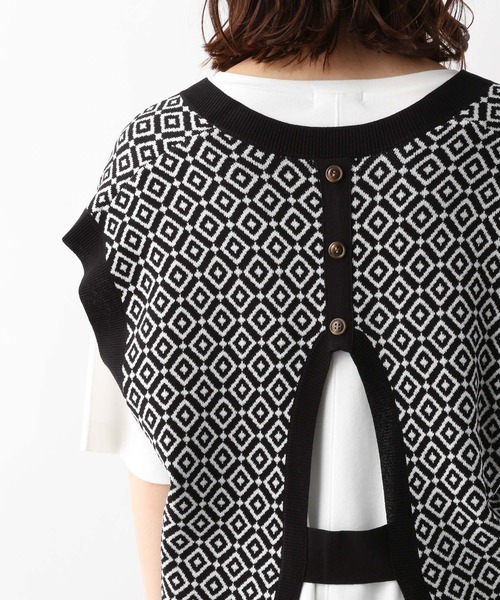 LEPSIM（レプシィム）の「マタニティ／14ゲージキカWジャガードベスト　298711（マタニティウェア/グッズ・レディース・ブラック/ベージュ・FREE）」の19枚目の写真