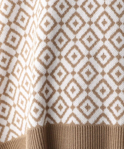 LEPSIM（レプシィム）の「マタニティ／14ゲージキカWジャガードベスト　298711（マタニティウェア/グッズ・レディース・ブラック/ベージュ・FREE）」の17枚目の写真