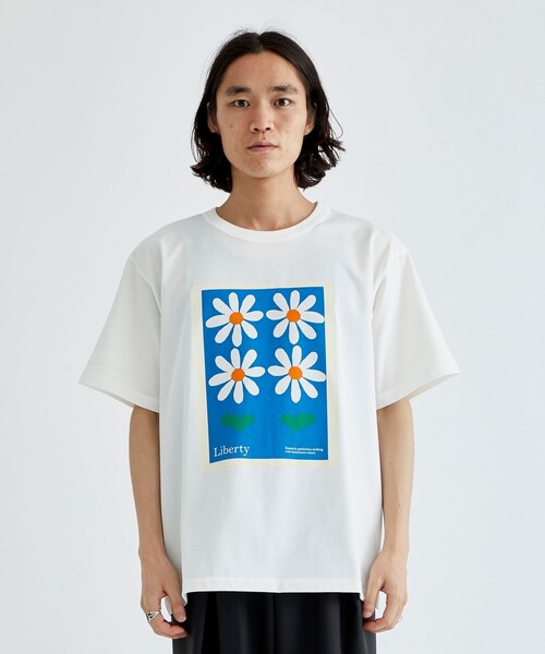 LiNoH（リノー）の「FLOWER PRINT S/S TEE（Tシャツ/カットソー・メンズ・ピンク/グリーン/ブルー・1/2）」の16枚目の写真