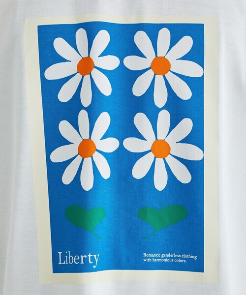 LiNoH（リノー）の「FLOWER PRINT S/S TEE（Tシャツ/カットソー・メンズ・ピンク/グリーン/ブルー・1/2）」の7枚目の写真