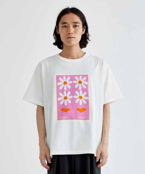 LiNoH（リノー）の「FLOWER PRINT S/S TEE（Tシャツ/カットソー・メンズ・ピンク/グリーン/ブルー・1/2）」の18枚目の写真