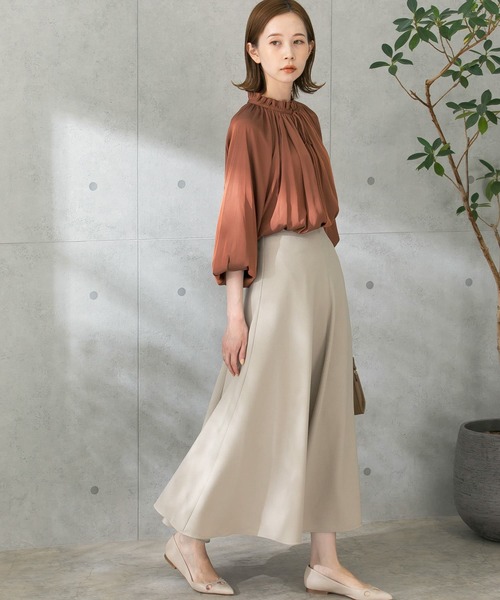 URBAN RESEARCH ROSSO WOMEN（アーバンリサーチ　ロッソ）の「2WAYネックフリルブラウス（シャツ/ブラウス・レディース・チャコールグレー/オフホワイト/レッド系その他・FREE）」の17枚目の写真