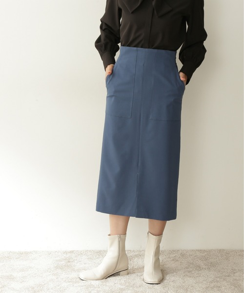 N.（N. Natural Beauty Basic）（エヌエヌナチュラルビューティーベーシック）の「【S Size Line】◆ＴＲポケットタイトスカート（スカート・レディース・ベージュ/ナチュラル/ネイビー/パープル/ブルー/ブラウン・SMALL/MEDIUM）」の5枚目の写真