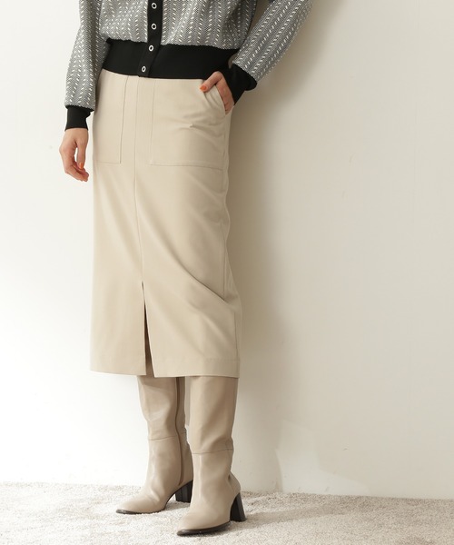 N.（N. Natural Beauty Basic）（エヌエヌナチュラルビューティーベーシック）の「【S Size Line】◆ＴＲポケットタイトスカート（スカート・レディース・ベージュ/ナチュラル/ネイビー/パープル/ブルー/ブラウン・SMALL/MEDIUM）」の20枚目の写真