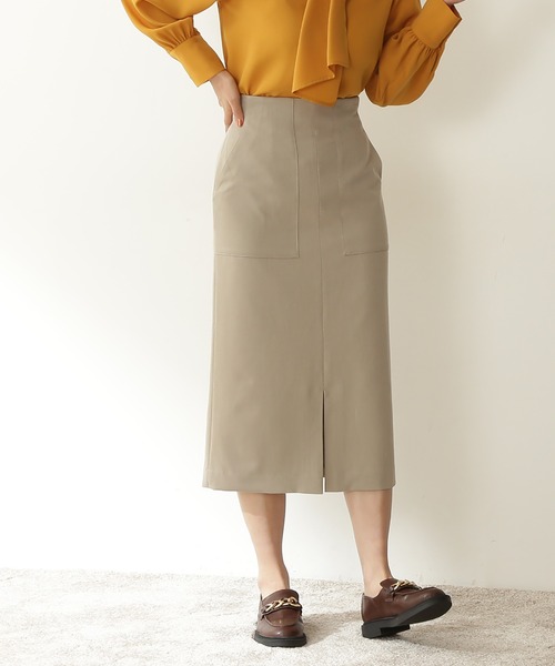 N.（N. Natural Beauty Basic）（エヌエヌナチュラルビューティーベーシック）の「【S Size Line】◆ＴＲポケットタイトスカート（スカート・レディース・ベージュ/ナチュラル/ネイビー/パープル/ブルー/ブラウン・SMALL/MEDIUM）」の12枚目の写真