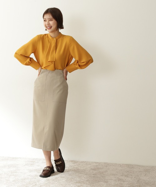 N.（N. Natural Beauty Basic）（エヌエヌナチュラルビューティーベーシック）の「【S Size Line】◆ＴＲポケットタイトスカート（スカート・レディース・ベージュ/ナチュラル/ネイビー/パープル/ブルー/ブラウン・SMALL/MEDIUM）」の18枚目の写真