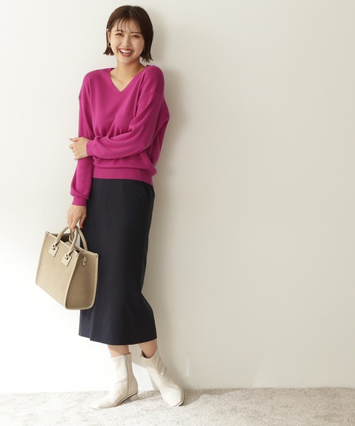 N.（N. Natural Beauty Basic）（エヌエヌナチュラルビューティーベーシック）の「【S Size Line】◆ＴＲポケットタイトスカート（スカート・レディース・ベージュ/ナチュラル/ネイビー/パープル/ブルー/ブラウン・SMALL/MEDIUM）」の10枚目の写真