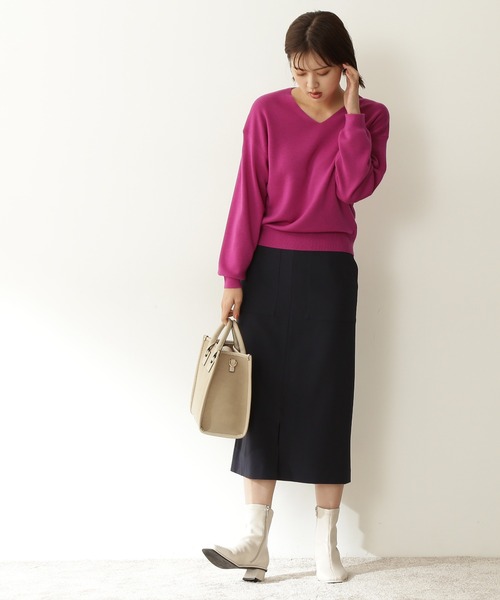 N.（N. Natural Beauty Basic）（エヌエヌナチュラルビューティーベーシック）の「【S Size Line】◆ＴＲポケットタイトスカート（スカート・レディース・ベージュ/ナチュラル/ネイビー/パープル/ブルー/ブラウン・SMALL/MEDIUM）」の13枚目の写真