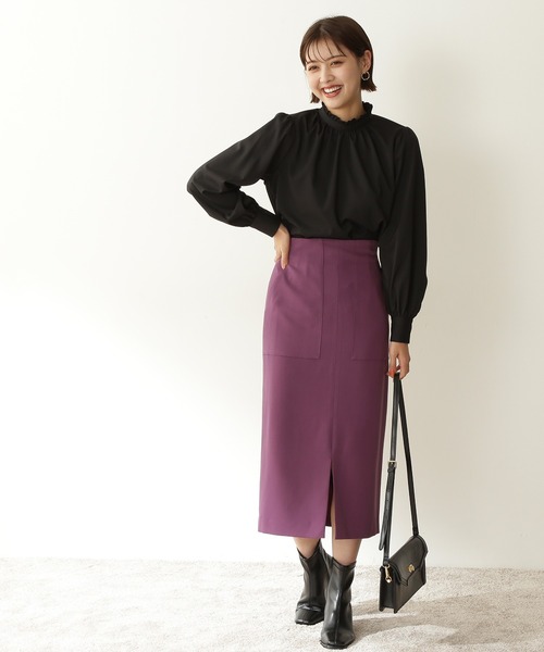 N.（N. Natural Beauty Basic）（エヌエヌナチュラルビューティーベーシック）の「【S Size Line】◆ＴＲポケットタイトスカート（スカート・レディース・ベージュ/ナチュラル/ネイビー/パープル/ブルー/ブラウン・SMALL/MEDIUM）」の21枚目の写真