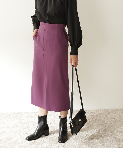 N.（N. Natural Beauty Basic）（エヌエヌナチュラルビューティーベーシック）の「【S Size Line】◆ＴＲポケットタイトスカート（スカート・レディース・ベージュ/ナチュラル/ネイビー/パープル/ブルー/ブラウン・SMALL/MEDIUM）」の15枚目の写真