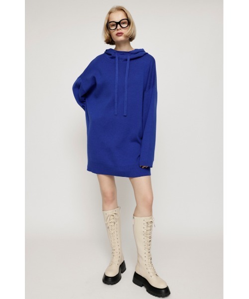 SLY(スライ)の「LOOSELY HOODED OP ルーズリー フーデッド ワンピース フード付き(ワンピース・レディース・ブルー/杢グレー/オフホワイト/ブラック・FREE)」の14枚目の写真