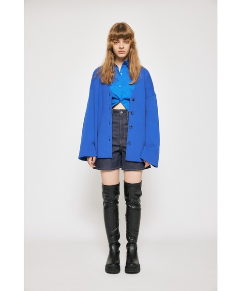 SLY(スライ)の「LOOSELY HOODED OP ルーズリー フーデッド ワンピース フード付き(ワンピース・レディース・ブルー/杢グレー/オフホワイト/ブラック・FREE)」の5枚目の写真