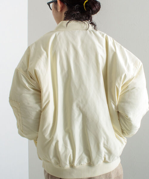 GLOSTER（グロスター）の「【GLOSTER/グロスター】MA-1 FLIGHT JACKET フライトジャケット ミリタリー（ブルゾン・メンズ・ブラック/オリーブ/ネイビー/ホワイト・S/M/L/XL）」の5枚目の写真