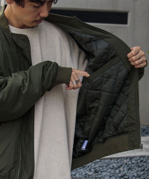 GLOSTER（グロスター）の「【GLOSTER/グロスター】MA-1 FLIGHT JACKET フライトジャケット ミリタリー（ブルゾン・メンズ・ブラック/オリーブ/ネイビー/ホワイト・S/M/L/XL）」の12枚目の写真