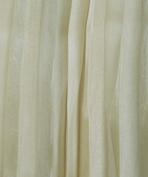 PAPAVER(パパヴェル)の「【papaver】オーロラサテンプリーツSK(スカート・レディース・グリーン/モカ/グレー/ベージュ/オフホワイト・MEDIUM)」の6枚目の写真