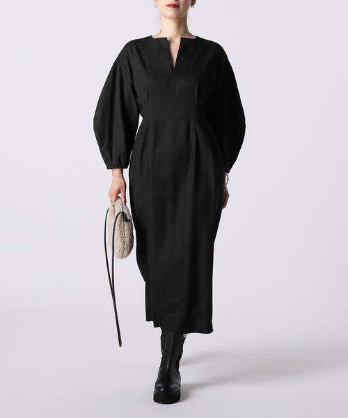 追加》P/Ry ツイルウエストシェイプワンピース（ワンピース）｜VERMEIL