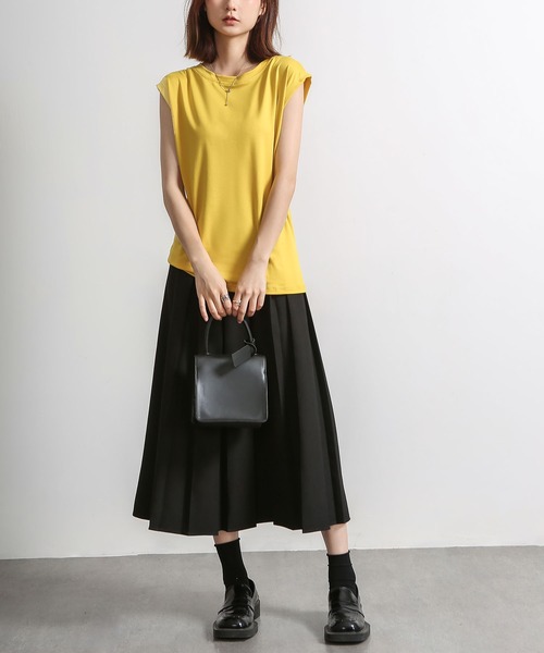 MAISON DE THERESE（メゾン ド テレーズ）の「デザインＴシャツ（Tシャツ/カットソー・レディース・ブラック/ベージュ/ホワイト/Mustard・M）」の4枚目の写真