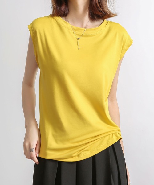 MAISON DE THERESE（メゾン ド テレーズ）の「デザインＴシャツ（Tシャツ/カットソー・レディース・ブラック/ベージュ/ホワイト/Mustard・M）」の13枚目の写真