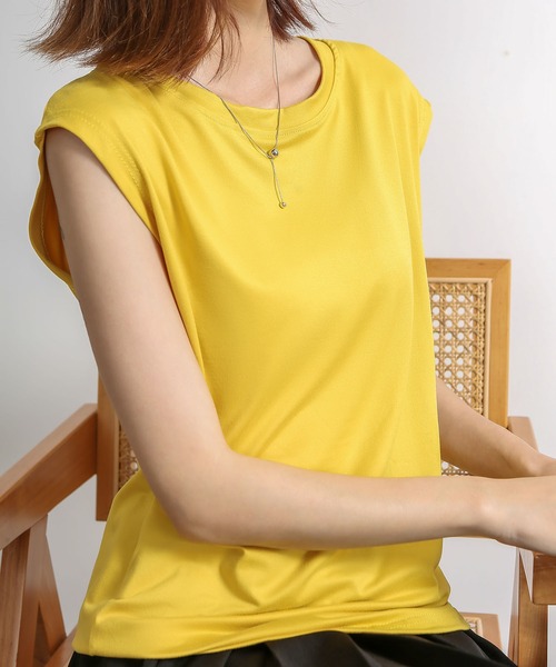 MAISON DE THERESE（メゾン ド テレーズ）の「デザインＴシャツ（Tシャツ/カットソー・レディース・ブラック/ベージュ/ホワイト/Mustard・M）」の14枚目の写真