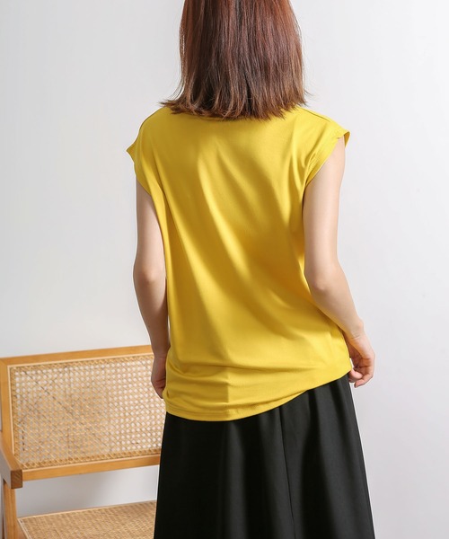 MAISON DE THERESE（メゾン ド テレーズ）の「デザインＴシャツ（Tシャツ/カットソー・レディース・ブラック/ベージュ/ホワイト/Mustard・M）」の15枚目の写真