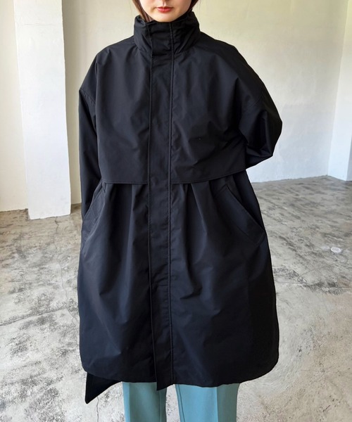 LIAN（リアン）の「スタンドモッズコート（モッズコート・レディース・ブラック/カーキ/オレンジ/アイボリー・FREE）」の5枚目の写真