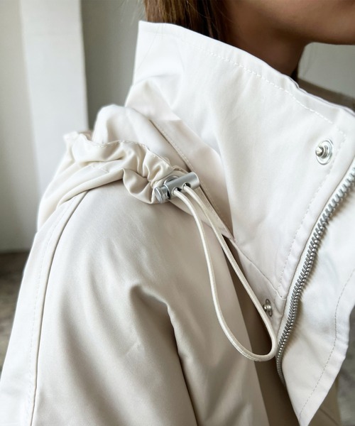 LIAN（リアン）の「スタンドモッズコート（モッズコート・レディース・ブラック/カーキ/オレンジ/アイボリー・FREE）」の15枚目の写真