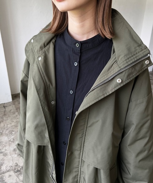 LIAN（リアン）の「スタンドモッズコート（モッズコート・レディース・ブラック/カーキ/オレンジ/アイボリー・FREE）」の21枚目の写真