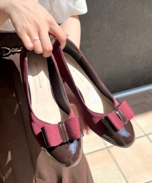 JELLY BEANS(ジェリービーンズ)の「2WAYダブルリボンヒールパンプス<ふわさら>(204-62841)JELLY BEANS(ジェリービーンズ)(パンプス・レディース・ブラック/ベージュ/ワイン・23/24/25/22/25.5/22.5/24.5/23.5/21.5)」の22枚目の写真