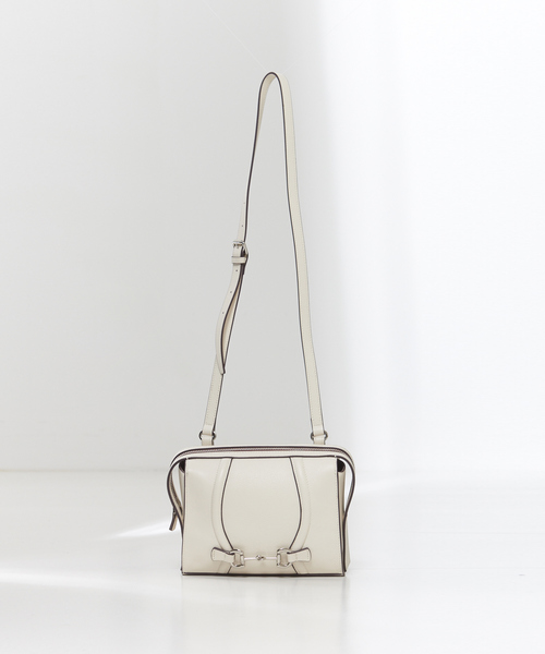 LOWELL things（ロウェル　シングス）の「Bit/レザービット付きクロスBODYBAG（ショルダーバッグ・レディース・ブルー/カーキ/ブラック/アイボリー/グレイッシュベージュ/シルバー・フリー）」の7枚目の写真