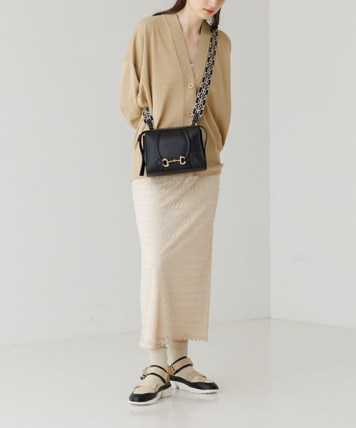 LOWELL things（ロウェル　シングス）の「Bit/レザービット付きクロスBODYBAG（ショルダーバッグ・レディース・ブルー/カーキ/ブラック/アイボリー/グレイッシュベージュ/シルバー・フリー）」の18枚目の写真