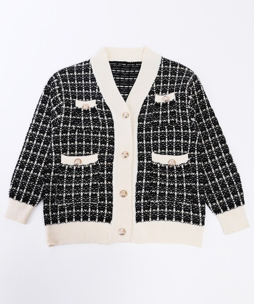 PHILLY（フィリー）の「ツイードニットカーディガン（カーディガン/ボレロ・レディース・ホワイト/ブラック・FREE）」の14枚目の写真