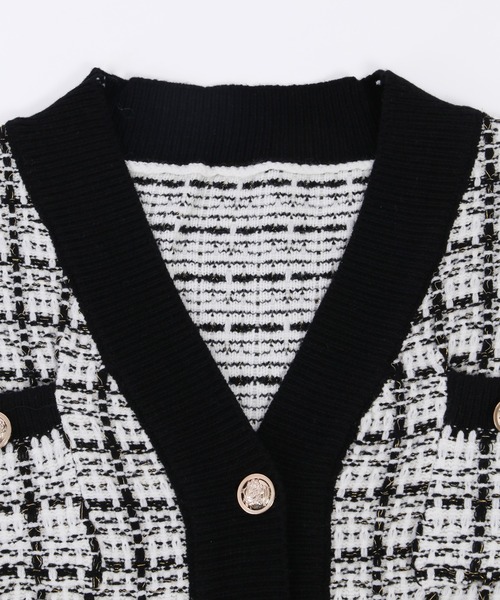 PHILLY（フィリー）の「ツイードニットカーディガン（カーディガン/ボレロ・レディース・ホワイト/ブラック・FREE）」の17枚目の写真