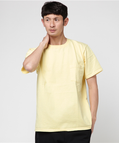 Goodwear(Since1983)（グッドウェア）の「Goodwear / Pocket Tee（Tシャツ/カットソー・メンズ・ホワイト/グレー/ネイビー/オリーブ/カーキ/ブラック/ワイン/ピンク/ロイヤルブルー/イエロー系その他/オレンジ/ナチュラル/グリーン/ブルー/ブラック系その他4/ケリーグリーン/ライトブラウン/パープル・MEDIUM/SMALL/LARGE/X-LARGE）」の15枚目の写真
