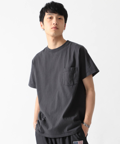 Goodwear(Since1983)（グッドウェア）の「Goodwear / Pocket Tee（Tシャツ/カットソー・メンズ・ホワイト/グレー/ネイビー/オリーブ/カーキ/ブラック/ワイン/ピンク/ロイヤルブルー/イエロー系その他/オレンジ/ナチュラル/グリーン/ブルー/ブラック系その他4/ケリーグリーン/ライトブラウン/パープル・MEDIUM/SMALL/LARGE/X-LARGE）」の4枚目の写真