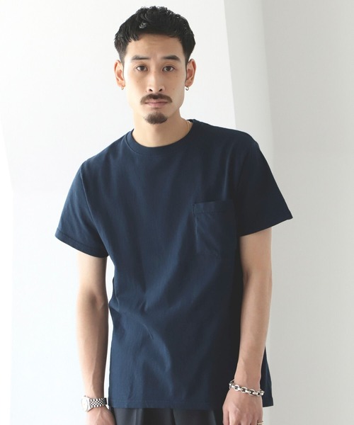 Goodwear(Since1983)（グッドウェア）の「Goodwear / Pocket Tee（Tシャツ/カットソー・メンズ・ホワイト/グレー/ネイビー/オリーブ/カーキ/ブラック/ワイン/ピンク/ロイヤルブルー/イエロー系その他/オレンジ/ナチュラル/グリーン/ブルー/ブラック系その他4/ケリーグリーン/ライトブラウン/パープル・MEDIUM/SMALL/LARGE/X-LARGE）」の21枚目の写真