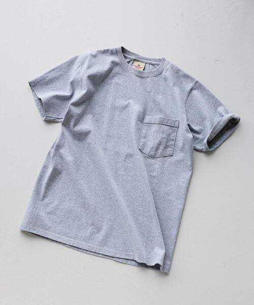 Goodwear(Since1983)（グッドウェア）の「Goodwear / Pocket Tee（Tシャツ/カットソー・メンズ・ホワイト/グレー/ネイビー/オリーブ/カーキ/ブラック/ワイン/ピンク/ロイヤルブルー/イエロー系その他/オレンジ/ナチュラル/グリーン/ブルー/ブラック系その他4/ケリーグリーン/ライトブラウン/パープル・MEDIUM/SMALL/LARGE/X-LARGE）」の19枚目の写真