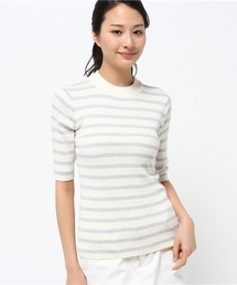 CIAOPANIC | 【Ciaopanic】 C1005分袖ボーダーRIBハイネック(ニット/セーター)