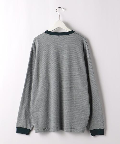 green label relaxing（グリーンレーベルリラクシング）の「タック ボーダー リブ クルーネック 長袖 カットソー（Tシャツ/カットソー・メンズ・ブラック/ダークグリーン/グレー・S/M/L/XL）」の17枚目の写真