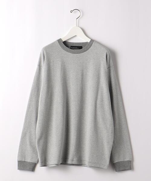 green label relaxing（グリーンレーベルリラクシング）の「タック ボーダー リブ クルーネック 長袖 カットソー（Tシャツ/カットソー・メンズ・ブラック/ダークグリーン/グレー・S/M/L/XL）」の19枚目の写真