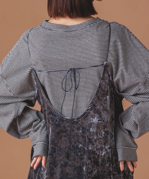 hunch(ハンチ)の「ベロアロングキャミワンピース(ワンピース・レディース・ブラウン/ピンク/ブルー/グリーン・FREE)」の13枚目の写真