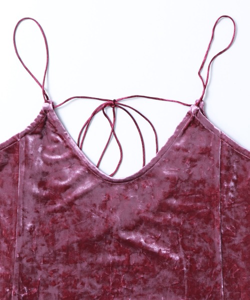 hunch(ハンチ)の「ベロアロングキャミワンピース(ワンピース・レディース・ブラウン/ピンク/ブルー/グリーン・FREE)」の22枚目の写真