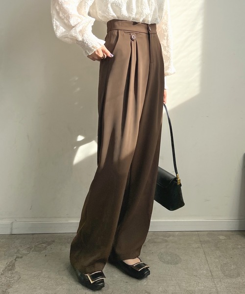 viedit ランダムタックスラックス VI E DIT スラックス Random tack slacks/ランダムタックスラックス