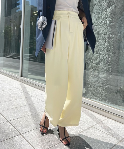 Futier land（フューティアランド）の「【4サイズ展開】大人しなやかの落ち感。ハイウエストツータックスラックス（スラックス・レディース・ブラック/ブラウン/グレー/ワインレッド/アイボリー/ライトパープル/ベージュ/ライトグレー/ライトピンク/ライトイエロー・MEDIUM/LARGE/SMALL/M-Short）」の20枚目の写真