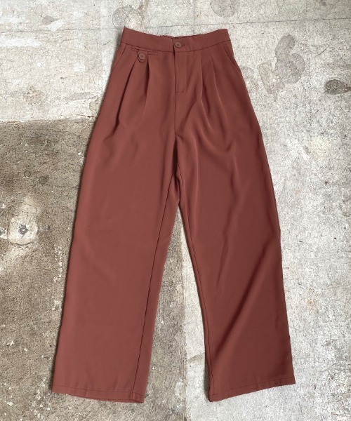 Futier land（フューティアランド）の「【4サイズ展開】大人しなやかの落ち感。ハイウエストツータックスラックス（スラックス・レディース・ブラック/ブラウン/グレー/ワインレッド/アイボリー/ライトパープル/ベージュ/ライトグレー/ライトピンク/ライトイエロー・MEDIUM/LARGE/SMALL/M-Short）」の13枚目の写真