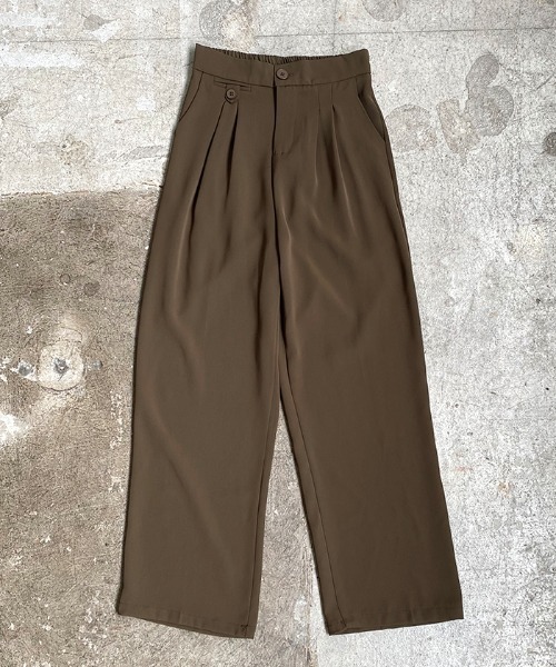 Futier land（フューティアランド）の「【4サイズ展開】大人しなやかの落ち感。ハイウエストツータックスラックス（スラックス・レディース・ブラック/ブラウン/グレー/ワインレッド/アイボリー/ライトパープル/ベージュ/ライトグレー/ライトピンク/ライトイエロー・MEDIUM/LARGE/SMALL/M-Short）」の18枚目の写真