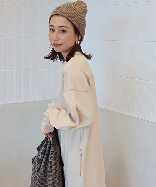 CREDONA(クレドナ)の「ニットキャップ(ニットキャップ/ビーニー・レディース・ブラック/ベージュ/ホワイト系その他・FREE)」の3枚目の写真